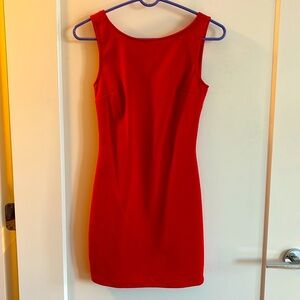 Red mini dress
